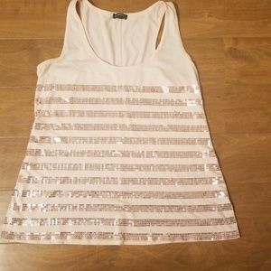 Sequined Express tank top